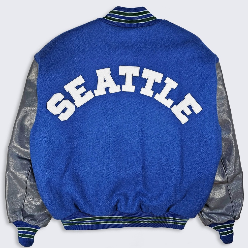 Seattle Seahawks Vintage 80s DeLong Varsity Jacket